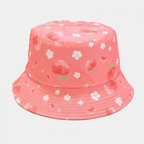 Peach Pattern Bucket Hats