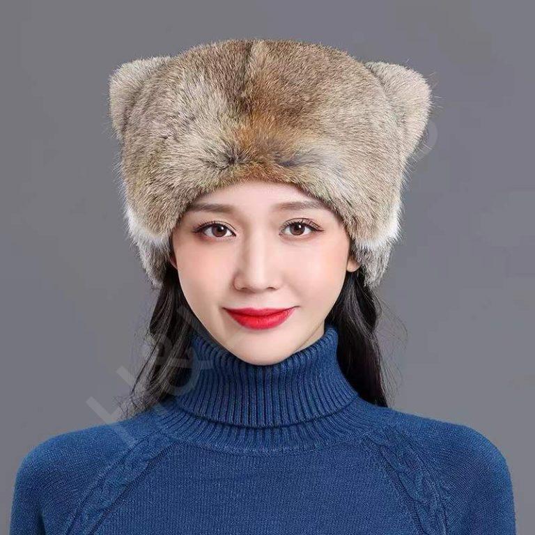 Cute Rabbit Full Skin Hat with Ears Factory Supply – Fur Factory: Fur