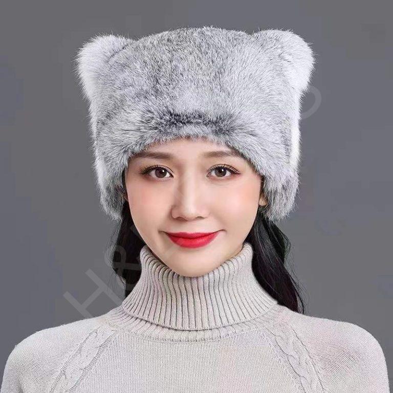 Cute Rabbit Full Skin Hat with Ears Factory Supply – Fur Factory: Fur