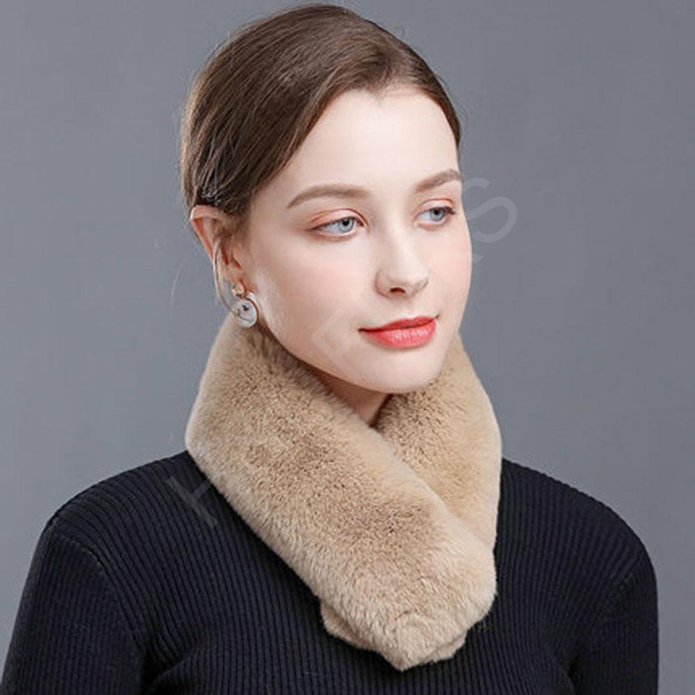 Minimalist Design Rex Rabbit Fur Scarf Real Fur Wholesale | Boutique Supply - Image 6