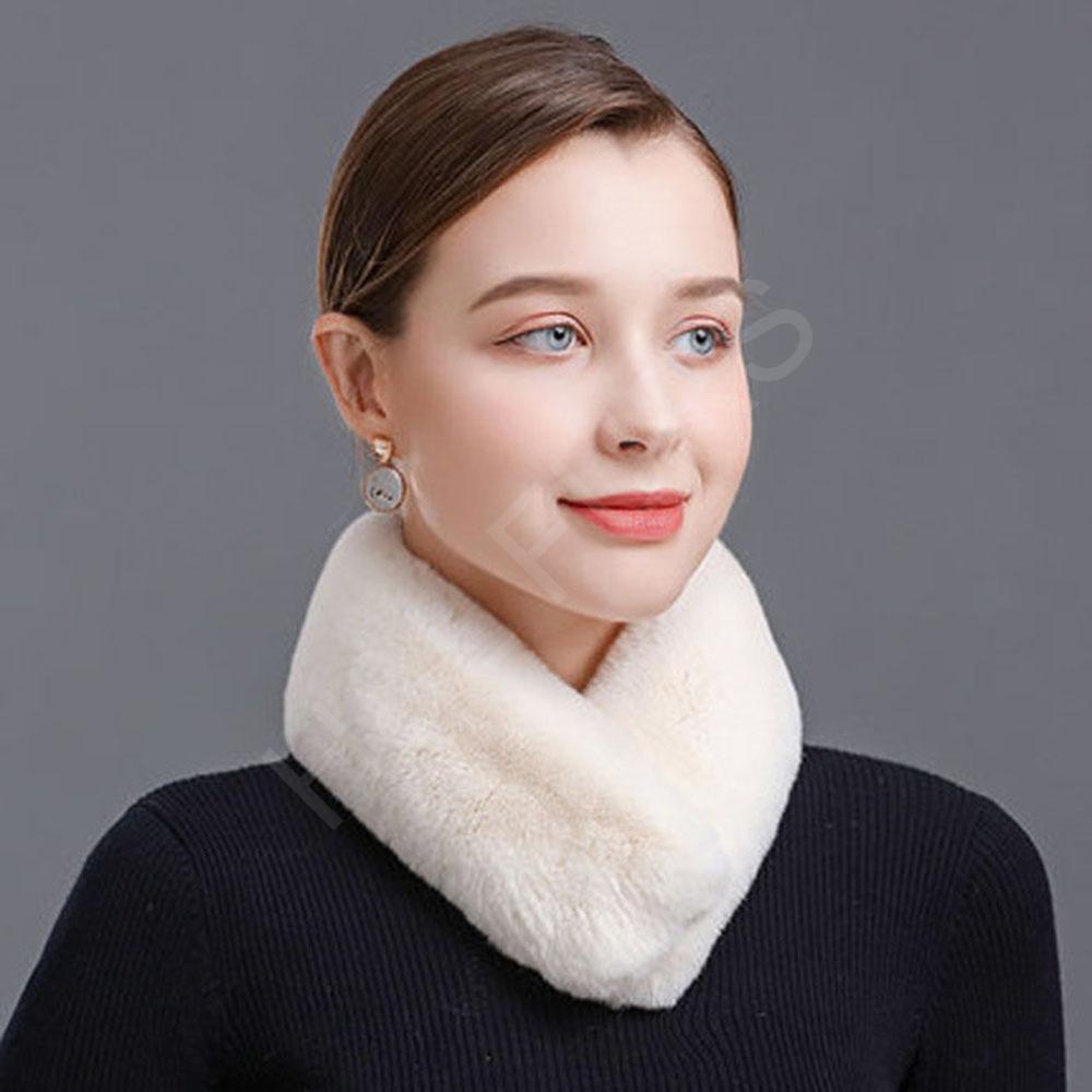 Minimalist Design Rex Rabbit Fur Scarf Real Fur Wholesale | Boutique Supply - Image 5